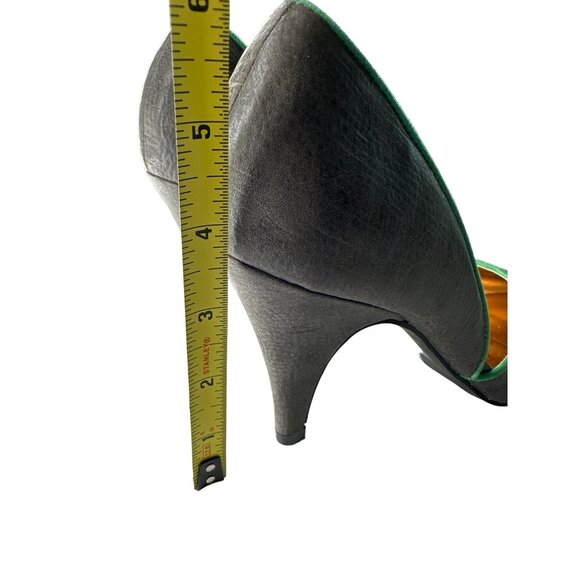 GoMax Carabelle Gray Green Outline Pump Pointed Toe Heels Size 7.5 - Picture 10 of 10
